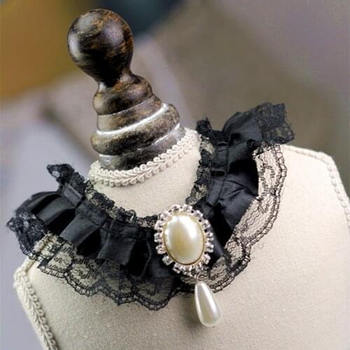 Jeweled Lace Pet Collar Cat Adjustable Fashion Black Dog Bibs Decorative Bib Kitten Neckerchief Scarf