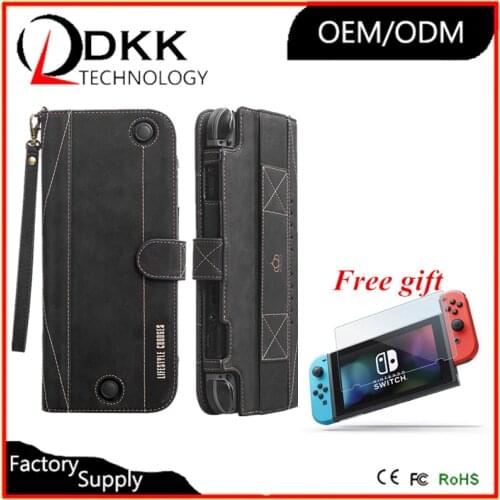 For Nintendo Switch Protective Leather Case Shell Travel Carrying Storage Bag for NS NX switch Console Handbag with a free gift
