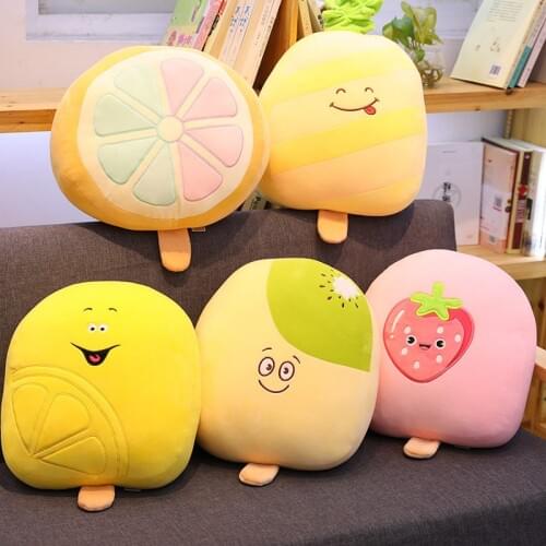 1 pc 40cm Kawaii Fruit Pillow Colorful Lovely Stuffed Super Soft Pillow Cartoon Children Baby Kids Present for Girls
