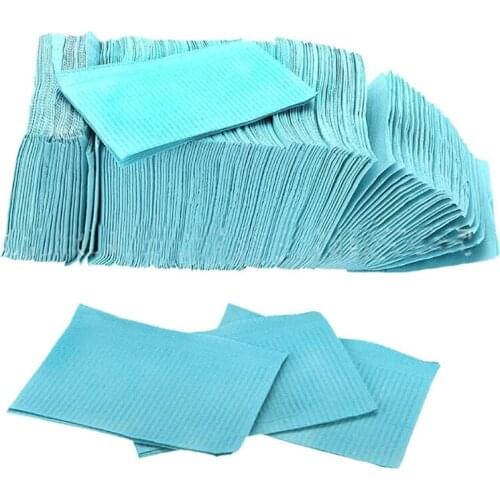 125Pcs 3 Ply Disposable Tattoo Tablecloth Hygiene Dental Bibs Napkins Absorbent Pad for Nail Art Manicure Table Mat