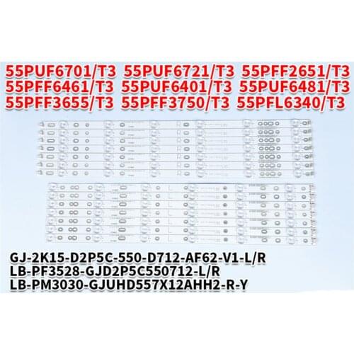 14PCS LED strip GJ-2K15-D2P5C-550-D712-AF62-V1-L/R LB-PF3528-GJD2P5C550712-R-H/L-H