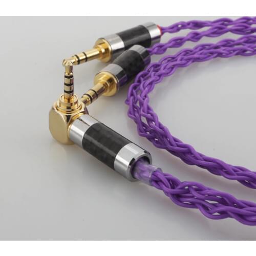 High Quality Audiocrast 7N Silver Plated Replacement Headphones Cable Audio Upgrade Cable right angle 2.5mm TRRS to 3.5MM stereo