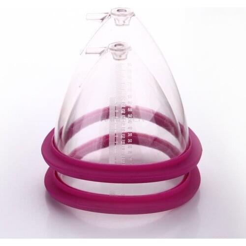 2pcs Electric breast chest cup with apron cover large suction vacuum cupping enhancement machine accessories beauty salon