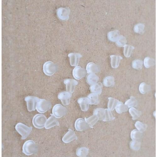 3.5mm 100pcs/set DIY Earrings Jewelry Accessories Bullet Plastic Ear Plugging/blocked,Earring back