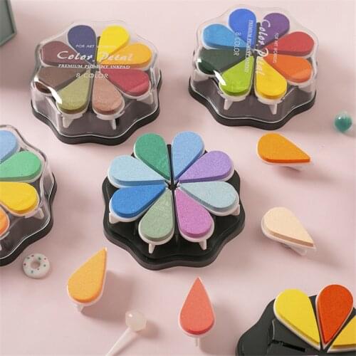 36 Colors Cute Fashion Petal Oil Based For DIY Craft Rubber Stamps For Ink Pad Fabric Wood Paper Wedding Gift Finger Print