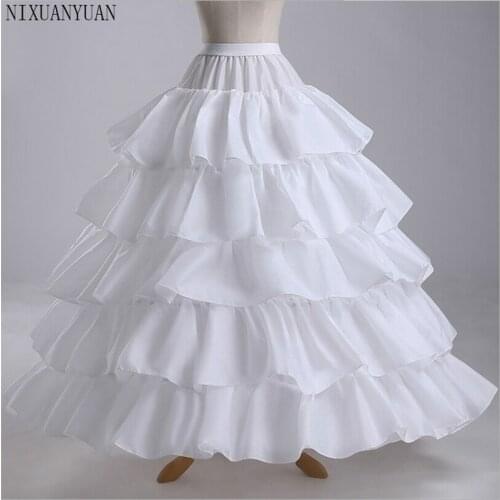 4 Hoops 5 Layers Ball Gown Petticoats Black Petticoat Crinoline Underskirt Big Ruffle Wedding Accessories Tulle Underskirts