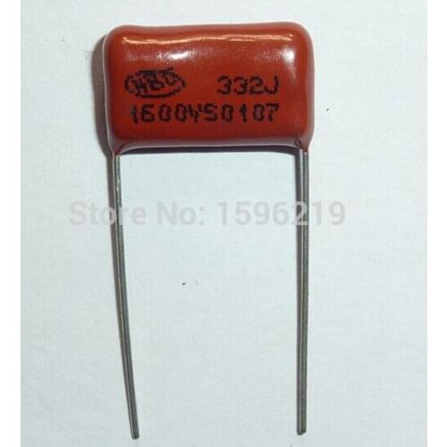 50pcs CBB capacitor 332 1600V 332J 1.6KV 3300pF 3.3nF P15 CBB81 Metallized Polypropylene Film Capacitor