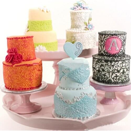 6pcs/set Plastic Flower Fondant Cake Molds For Kitchen Baking Sugarcraft Decoration Tools Cake Chocolate Mould