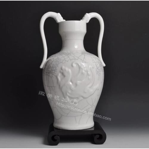 Dragon Flying Tiger glaze antique vase ceramic bottle family TV cabinet decoration interior decoration entrance