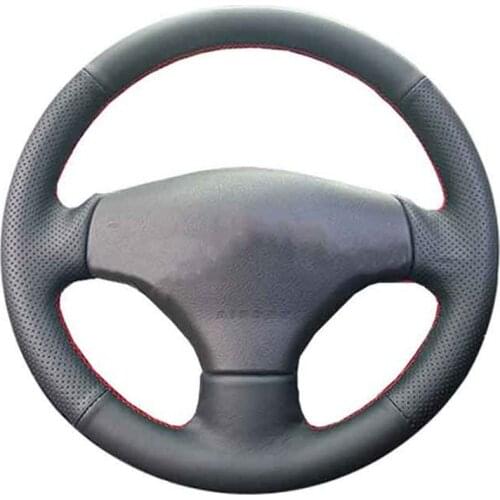 Car Steering Wheel Cover For Peugeot 206 1998-2005 206 SW 2003-2005 206 Customize DIY Steering Wrap Microfiber Leather