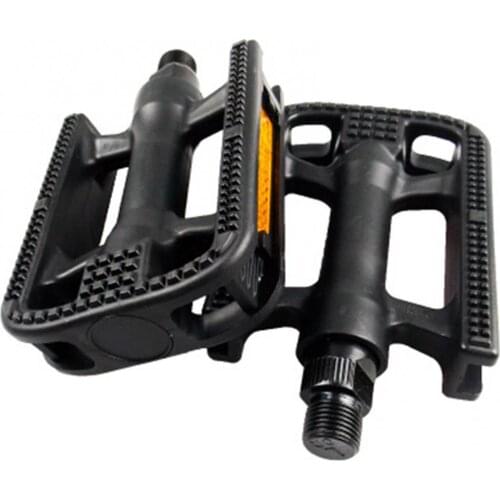 Black Plastic 2Pcs Universal Bicycle Cycling Anti-Skid Wide Platform Mountain Bike Pedals Safety Portable Replacement Pedal
