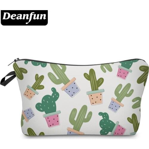 Deanfun 3D Printing Cactus Cosmetic Bags Cute Necessaries for Girls Makeup Travelling 35509