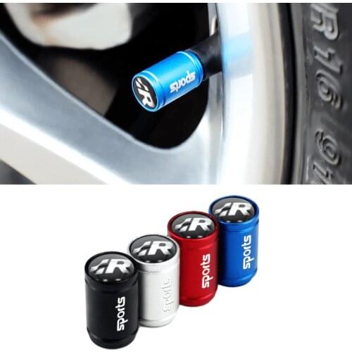 For Volkswagen VW Racing Logo golf 7 Jetta CC Beetle Scirocco POLO vento Tiguan Matte Car Tire Valve Stem Cap Wheel Accessories