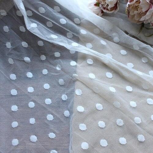 Dot Stretch Lace Mesh Embroidered Mesh Fabric Sewing Accessories Dress Skirt ChildrenS Clothing DIY Curtain Background Curtain