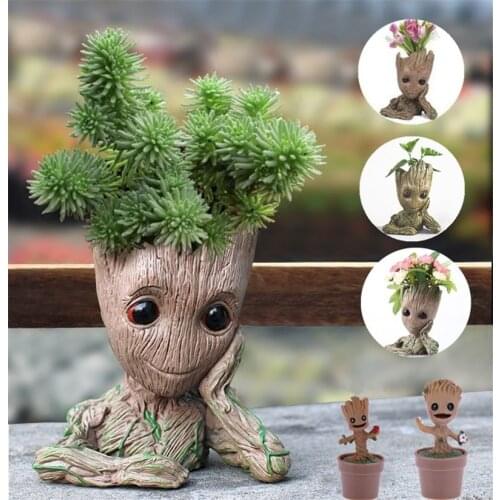 Avenger Action Figures Planter Guardians Flowerpot Baby Cute Model Toy Collectional Toys Pen Pot Classical Toy Gifts