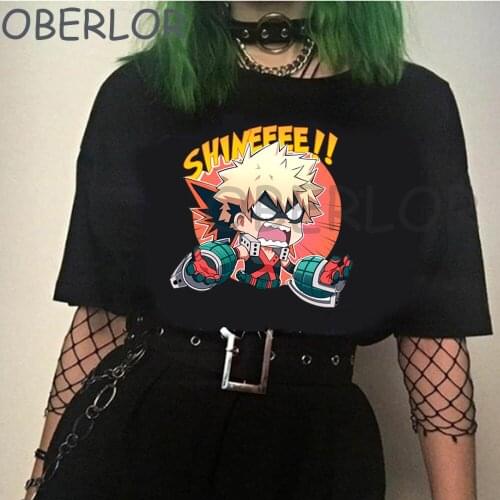 Japanese anime My Hero Academia T-shirt Bakugo Men Women T- Shirt Unisex Clothes Short sleeve kawaii graphic t-shirt manga tops