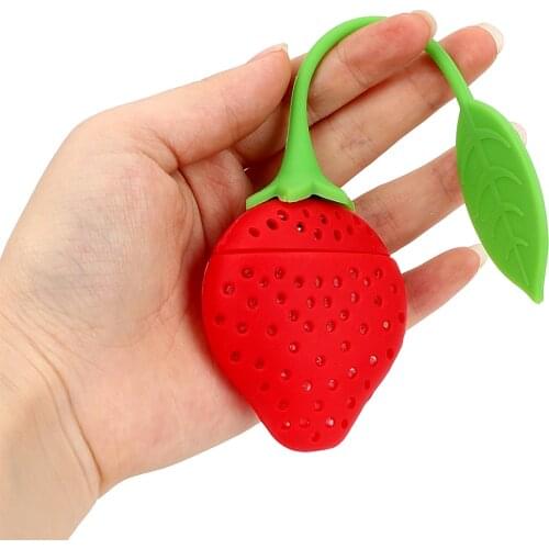 HILIFE Herbal Spice Silicone Strawberry Diffuser Filter Tools Candy Filter Bag High Temperature Resistance Tea Leaf Strainer