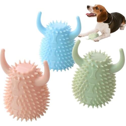Dog Toy Bull Head Shape Pet Tooth Cleaning Stick Puppy Dog Toothbrush Toy For Small Dogs Durable Molar Pet product Accessories