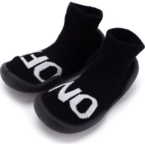 Toddler Boy Sneakers Boys'Home Socks Shoes Individual Letter Knitted Stockings Indoor Warm Slip-proof Toddler Boy Shoes