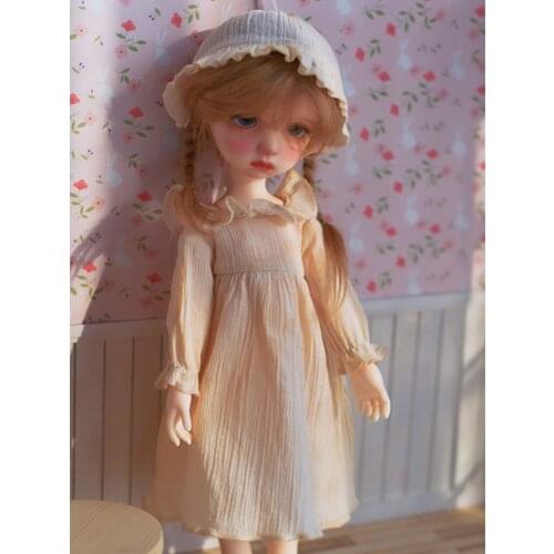 2Pcs/Set Doll [Dress+Hat] 1/6 BJD Dress Blyth Clothes(Fit Ob24, YOSD, 1/6BJD, 1/6Doll)