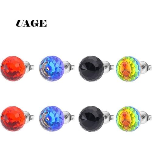 UAGE Fashion Stone Stud Earrings Ball Crystal Stud Earring For Women Wholesale Fashion Jewelry accessories