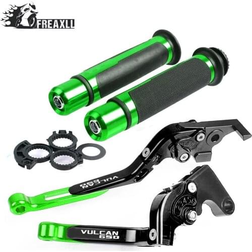 Motorcycle Adjustable Folding Brake Clutch Levers Handlebar Hand Grips For KAWASAKI VN650 Vulcan S 650 VULCAN/S 650cc 2015 2016