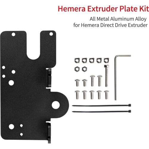 3D Printer Extruder Plate Kit Compatible with Hemera All Metal Aluminum Alloy Direct Drive Extruder Support Plate Upgrade Parts
