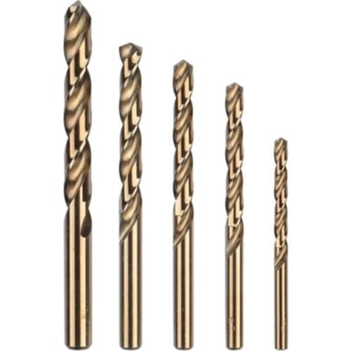 5Pcs HSS Drill Bit Set M35 Cobalt High Speed Steel Twist Drill Bits Metal Drilling Tools 1mm 2mm 3mm 4mm 5mm