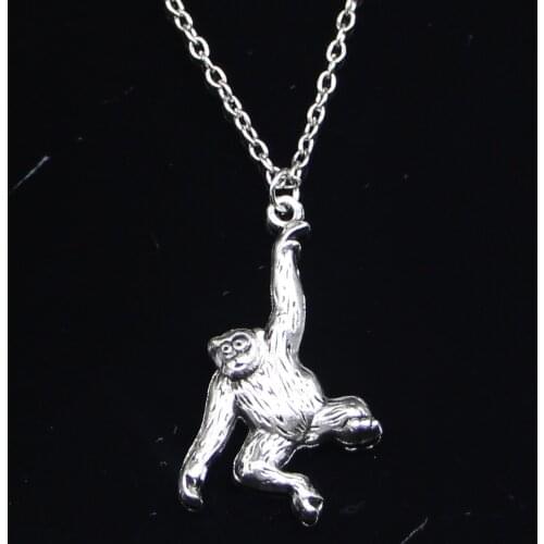 New Fashion Necklace 32x27mm monkey Pendants Short Long Women Men Colar Gift Jewelry Choker