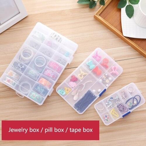Jewelry Pill Tape Gift Storage Box Transparent Plastic Multi-class Sorting Cosmetic Organizer Make Up Storage Pillendoos