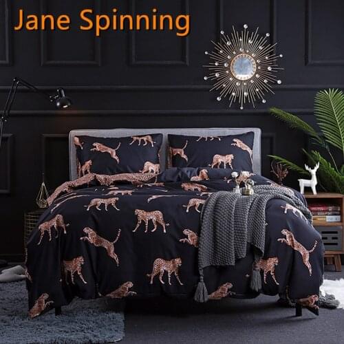 Jane Spinning Panther Duvet Cover 240/220 Cheetah Printing Bedding Set Duvet Cover 1/2 Person ER08