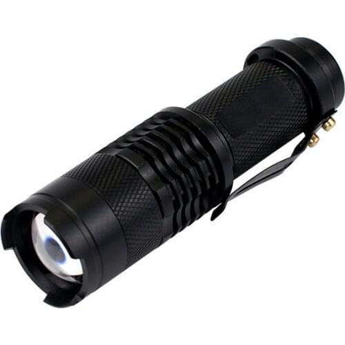 MINI Portable LED Bright Flashlight Outdoor Lights 3 Modes(High - Low - Strobe) Zoomable for Camping Cycling Fishing Night Light