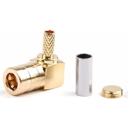 Areyourshop SMB Female Jack Right Angle RG316 RG174 Cable RF Connector For GPS Antenna 10pcs 50ohm Hot Sale Brass Plug Jack