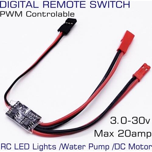 RC Model 3.0-30v 20a Remote Control Electric Diginal PWM Signal Switch For RC Car Drone LED Lights Boat Water Pump DC Motor
