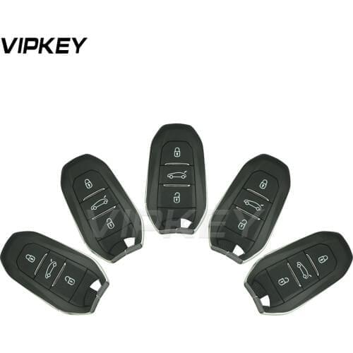 Remotekey 5pcs Aftermarket Smart key remote keyless entry for Citroen DS4 DS5 3 button 433.92 mhz 4A chip