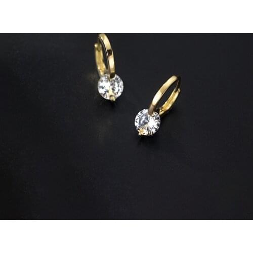 Simple Design 925 Sterling Silver Round Bead Charm Stud Earring For Women Party Jewelry Pendientes Accessories eh925