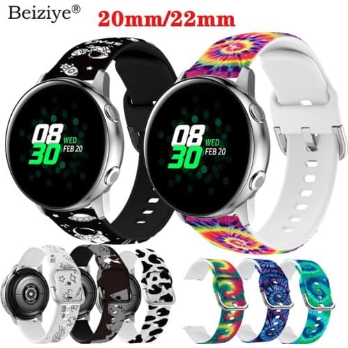 Silicone Strap For Samsung Galaxy Watch 4/3/Active 2/Gear S3 Sport correa Watchband For Huawei watch GT/2e 42mm 46mm Amazfit bip