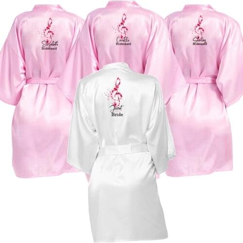 Sister mother of the bride robes Bride Robe bridesmaid team bride Kimono Satin Silk Robes
