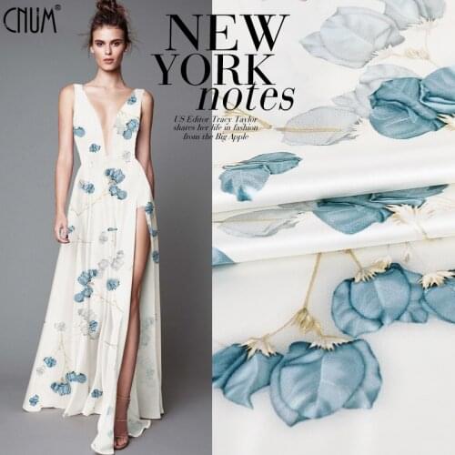 CNUM SP543 Pure Silk/Metallic Rose/Silk Fabric 93% Silk 7% Spandex Stretch Charmeuse/Width1.29yd Thickness 19mm