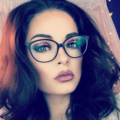 Retro Vintage Womens Spectacle Glass frame Female clear lens brand designer optical Eyewear Ladies Girls nerd black red Party