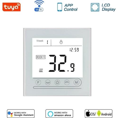 WiFi Smart Thermostat Touch screen Temperature controller for Water/Electric/Gas Boiler Works with Smart Home