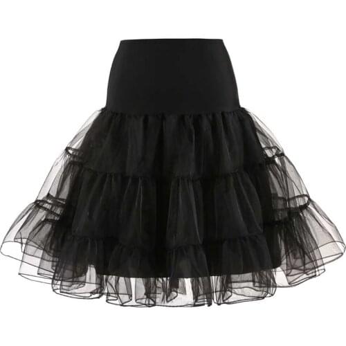 Tutu Skirt swing Rockabilly Petticoat Underskirt fluffy pettiskirt for Wedding Bridal Vintage 50s hepburn Women Ball Gown