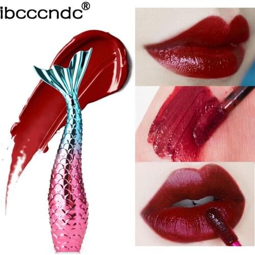 1PC Sexy Matte Dyeing Lip Gloss Lipstick Waterproof Long Lasting Moisturizing Non Stick Cup Lip Tint Korean Liquid Makeup TSLM1