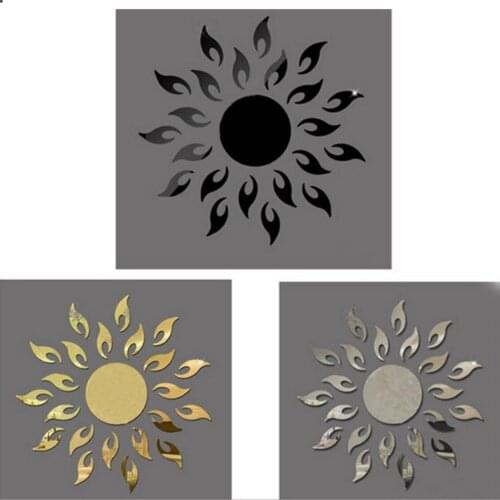 1PC PS Material Sun Mirror Wall Stickers Reflective Sticker Room Decoration Wall Stickers Home Decor Living Room