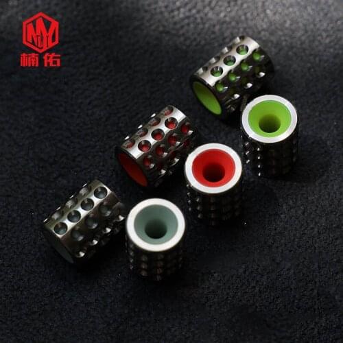 1 PC EDC Paracord Knife Bead Dense Hole Multiple Key Hanger Titanium Alloy Glow Knife Beads Flashlight Accessories