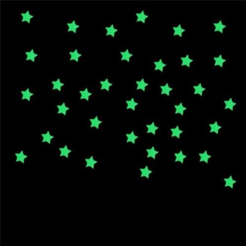 100pcs Luminous Wall Stickers Glow In The Dark Stars Sticker Decals for Kids Baby rooms Colorful Fluorescent Stickers Home decor