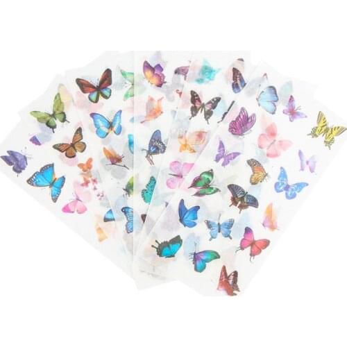 15packs/lot Colorful Butterfly series Paper sticker/Creative DIY Diary Album Memo Scrapbooking Decoration label/School Office