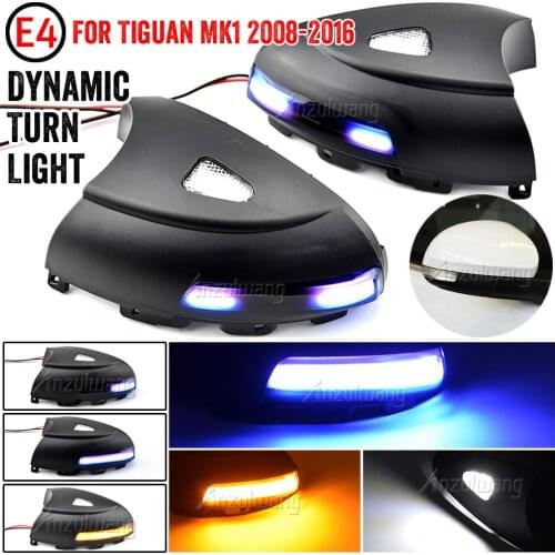 Car Left Right Rearview Side Mirror Turn Signal LED Repeater Light Lamp For VW Sharan 2012-2015 Tiguan 2008-2016 Dynamic lights