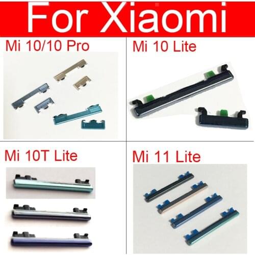 Power&Volume Side Button For Xiaomi Mi 10 Lite Pro On/Off Power & Volume Up/down Audio Control Switch Key Replacement Parts