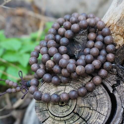 6mm 8mm * 108 * Natural Wooden Beads / Eeaglewood / Loose Beads Mala Beads Japa Bracelet Jewellry Findings DIY Accessories